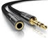 Primewire Klinkenkabel 3,5 mm aux Audio Verbindungskabel / Kupplung mit Nylonmantel 5m (3007)