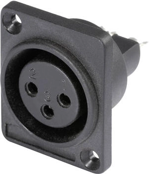 Sommer Cable HI-X3DF-P XLR-Steckverbinder Flanschbuchse Kontakte gerade Polzahl: 3 Schwarz 1 St.