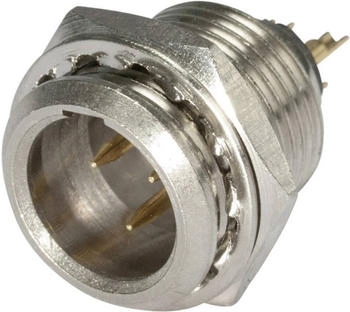 Sommer Cable HI-XMEM3 Miniatur-XLR-Steckverbinder Stecker Einbau vertikal Polzahl: 3 Silber Schwarz 1 St