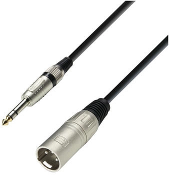 Adam Hall XLR-Stecker auf jack 6.3 Stereo 1m Kabel (K3BMV0100)