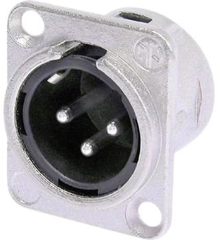 Neutrik NC3MDL1 XLR-Steckverbinder Flanschstecker Kontakte gerade Polzahl: 3 Silber 1 St.