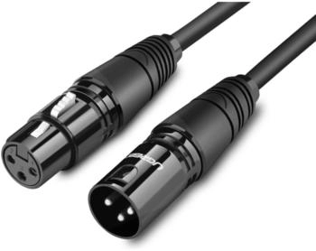Ugreen Verlängerungskabel Audiokabel für XLR-Mikrofon 1m schwarz (20708)