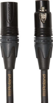 Roland RMC-G25 Symmetrisches Mikrofonkabel mit vergoldeten XLR-Anschlüssen 7,50m schwarz (211370099)