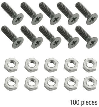 Adam Hall 19" Parts 5420 BLK M100 - 100er Set Kreuzschlitzschraube M3 x 10 schwarz (5420BLKM100AH)