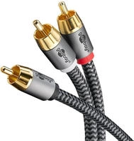 Goobay 65302 - 2 x RCA - M&auml;nnlich - RCA - M&auml;nnlich - 5 m - Schwarz - Silber