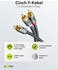Goobay Cinch Y-Kabel 5 m Cinch-Stecker 2x Cinch-Stecker (Woofer). 5 m (65302)