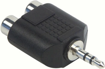Schwaiger Audio Adapter KHA4090 533 Klinke Cinch schwarz 1x 3,5mm Klinken Stecker / 2x Cinch Buchse Adapter