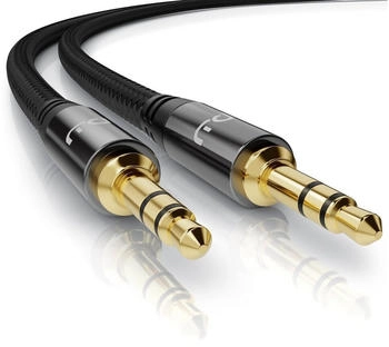 Primewire Klinkenkabel 3,5 mm aux Audiokabel mit Nylonmantel 2m (3009)