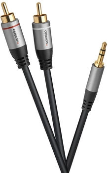 celexon 2x Cinch auf 3,5mm Stereo Klinke Audiokabel 2,0m Plug & Play Professional Line (1000015591)