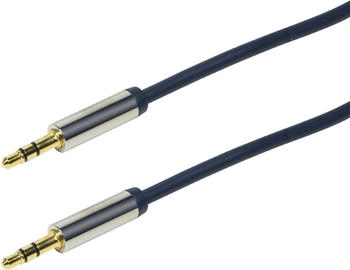 LogiLink Audio Anschlusskabel 3.5 Stereo gerade 1,50m dunkelblau (CA10150)