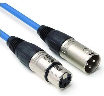 Keepdrum DMX004 BL 15m DMX-Kabel Blau 3-pin XLR 15m (dmxbl15m)