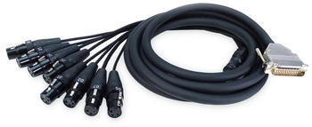 Keepdrum Multicore-Kabel sna55-8 Sub-D DB-25 zu 8x XLR Audio-Kabel D-SUB DB25 zu 8x XLR 3-polig (300 cm)