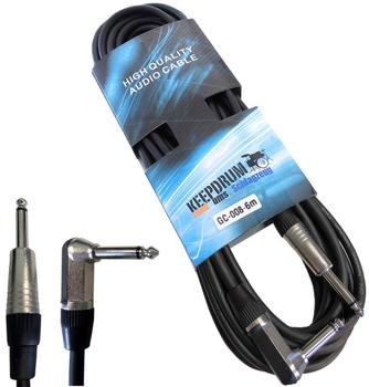 Keepdrum GC-008 6m Instrumentenkabel 6,3mm Winkel Audio-Kabel (GC-008-KD)