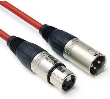 Keepdrum DMX Kabel Rot Lichtkabel 3-pol XLR 3m 3 (3xdmx3mrd)