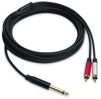 Keepdrum AC047M Splitter-Kabel Y-Kabel 6.35mm Klinke Mono zu 2X RCA-Cinch 5m (ac047m)