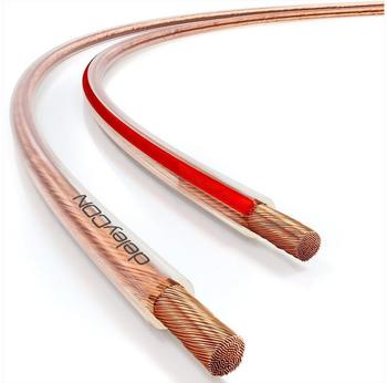 deleyCON 30m Lautsprecherkabel 2x 4,0 mm² reines Kupfer OFC Speaker Audio-Kabel (MK5829)
