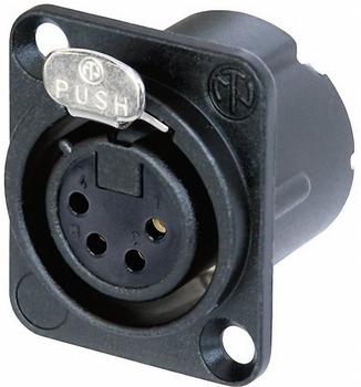 Neutrik NC4FD-LX-B XLR-Steckverbinder Flanschbuchse Kontakte gerade Polzahl: