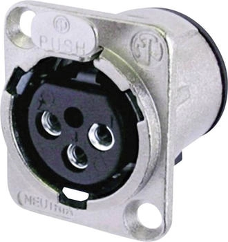 Neutrik NC3FD-V XLR-Steckverbinder Flanschbuchse Kontakte gerade Polzahl: 3