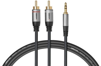 celexon 2x Cinch auf 3,5mm Stereo Klinke Audiokabel 10,0m Plug & Play Professional Line (1000015595)