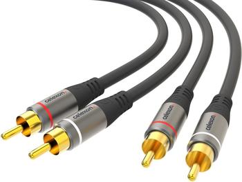 celexon 2x Cinch Stereo Audiokabel 2,0m Professional Line (1000015598)