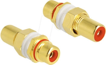 DeLock 64142 64142 Cinch Audio Adapter [1x Cinch-Buchse 1x Cinch-Buchse] Gold Rot