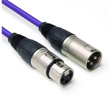 Keepdrum Mikrofonkabel XLR 3-polig 10m Lila Audio-Kabel XLR 3-polig (mc-001xx-10m-pu)
