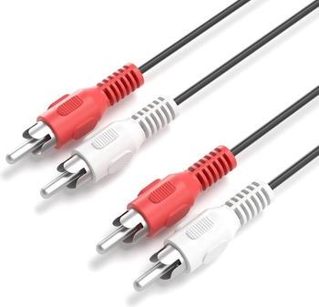 Jamega 10m Cinch Audio Kabel 2 Cinch-Stecker Stereo Kabel für Verstärker (102967)
