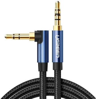 Ugreen gewinkeltes AUX-Kabel 2 x Miniklinke 3,5 mm 1m blau (B-4009)