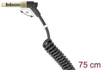 DeLock Audio-Kabelkit 75cm Schwarz gewickelt gewinkelt (85777)