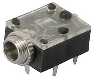 TRU Components 1559785 Klinken-Steckverbinder 3.5 mm Buchse Einbau horizontal Polzahl: 3 Stereo Schwarz 1 St.