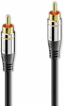 Sonero Premium Cinch Audiokabel 1x Cinch Stecker auf 1x Cinch Stecker 5,00m schwarz (S-AC800-050)
