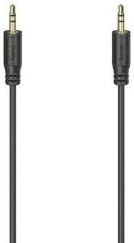 Hama Audio-Kabel "Flexi-Slim" 3,5-mm-Klinken-Stecker vergold. Schwarz 0,75 m Schwarz