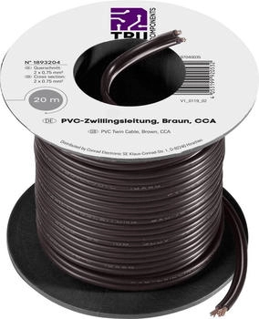 TRU Components TC-7572816 Litze 0.75mm² Braun 20m