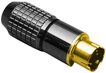 BKL Electronic Mini-DIN-Stecker 6-polig Schwarz/vergoldet (0204020)