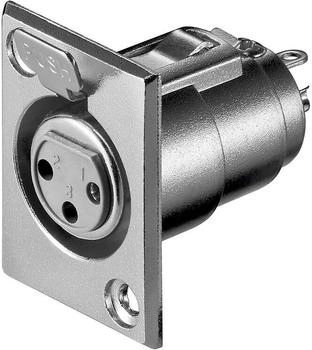 Goobay Mikrofon-Einbaubuchse XLR 3-polig mit Verriegelung (11221)