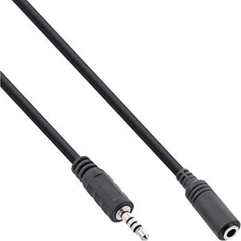 InLine Klinken Adapterkabel 4pol. 2,5mm Stecker / 4pol. 3,5mm Buchse, 2m (99308E)