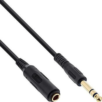 InLine Kopfhörerverlängerung 6,3mm Stereo vergoldete Kontakte 2m Schwarz (99972)