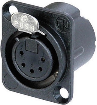 Neutrik XLR-Steckverbinder Flanschbuchse 5-polig schwarz (NC5FD-LX-B)