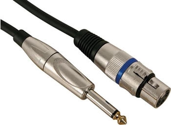 HQ-Power Professionelles xlr-kabel xlr-buchse auf 6.35mm-MONO-KLINKENSTECKER (10m) (PAC112)
