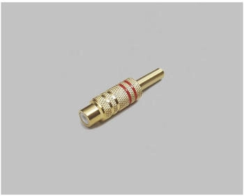 BKL Electronic 0101106 Cinch-Steckverbinder Kupplung gerade Polzahl: 2 Mono Rot 3 Stück