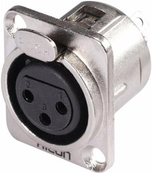 Sommer Cable HI-X3DF XLR-Steckverbinder Flanschbuchse Kontakte gerade Polzahl (num): 3 Silber Schwarz 1St