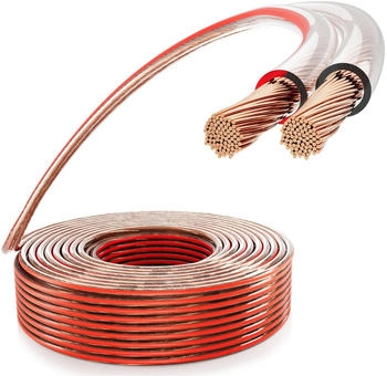 Poppstar Lautsprecherkabel (2x2,5mm) Vollkupfer OFC 99,9% Audio-Kabel (3000 cm) (1009604)