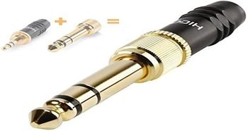 Sommer Cable Connector 3,5 mm Mini-Klinke male incl. Adapter auf 6,3 mm Klinkenstecker zum verlöten HI-J3563S
