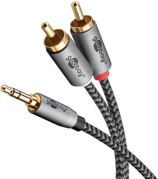 Goobay 65288 Stereo Cinch auf Klinke 3,5 Aux Kabel 2m / HiFi Audio Aux Kabel