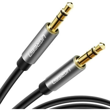 Ugreen Flachwinkelkabel aux Audiokabel 3,5 mm Miniklinke 0,5 m silber (10732)