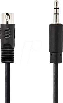 Nedis N CAGL20100BK20 Audio Kabel 5-pol DIN auf 3,5 mm Klinke 2 m