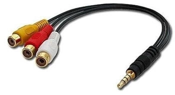 Lindy 35539 3,5 mm Stereo Klinken Stecker zu 3x Cinch Buchse 25 cm