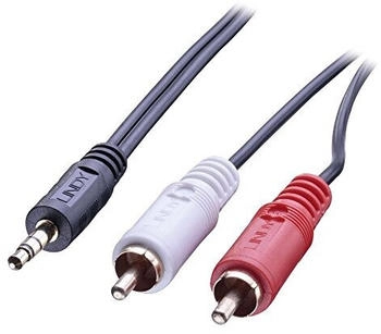 Lindy 35685 Audio Kabel 3,5 mm Stereo Klinken zu 2x Cinch 10,0 m