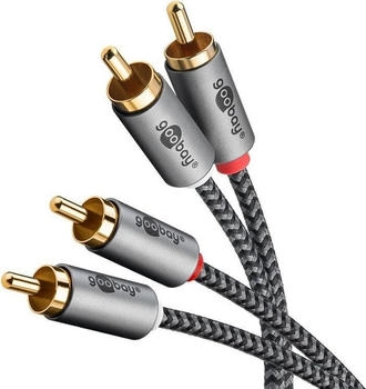 Goobay 65295 Cinch Audio Kabel 2x Cinch Stecker 5,0 m