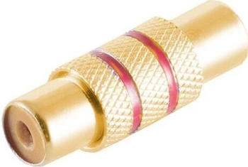Shiverpeaks maximum connectivity Adapter Cinchkupplung auf Cinchkupplung Metall vergoldet rot (57040-MGR)
